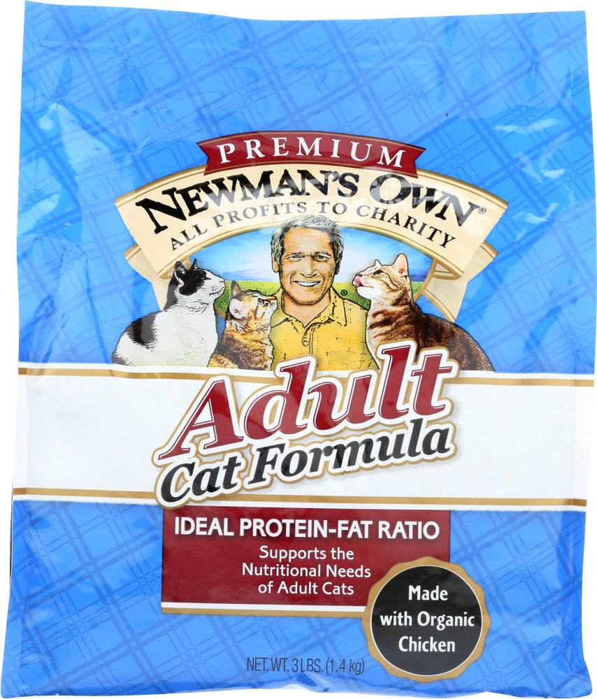 NEWMAN'S OWN: Adult Formula Dry Cat Food, 3 lb