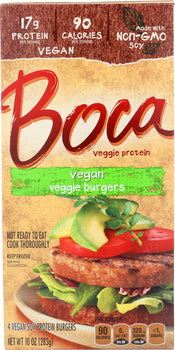 BOCA: Vegan Veggie Burgers, 10 oz