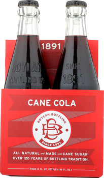 BOYLAN: Soda Sugar Cane Cola 4 Pack, 46.4 fo