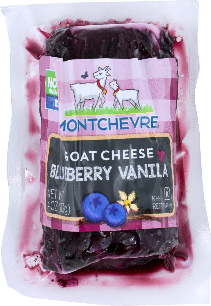 MONTCHEVRE: Blueberry Vanilla Goat Cheese Log, 4 oz