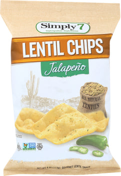 SIMPLY 7: Lentil Chips Jalape?o Naturally Spicy, 4 oz