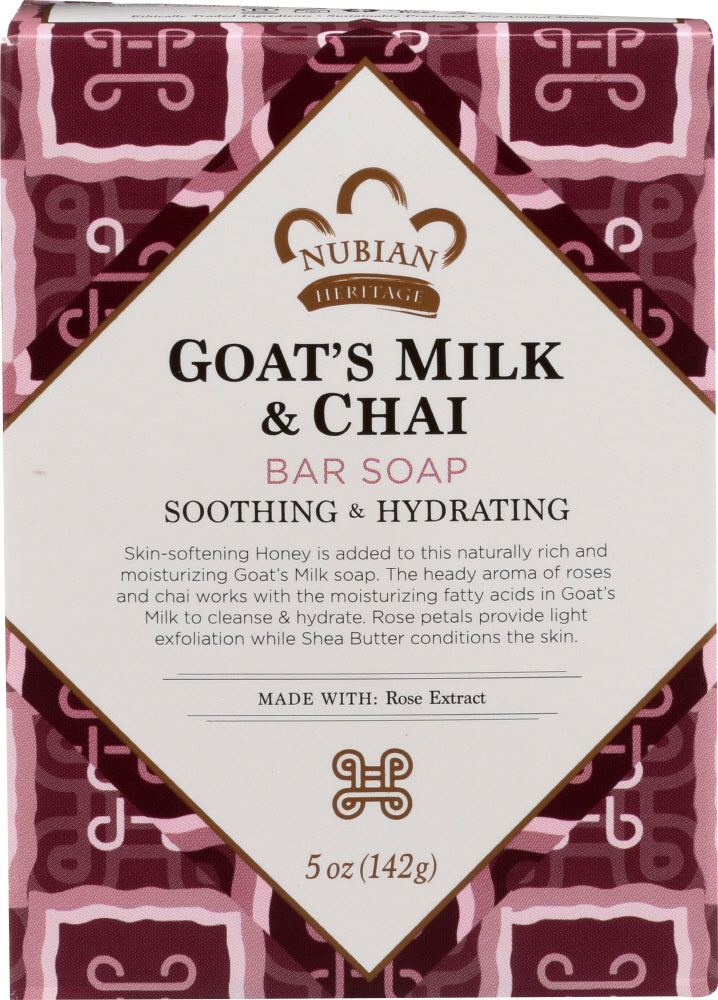 NUBIAN HERITAGE: Goat's Milk & Chai Soap, 5 oz