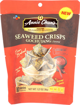 ANNIE CHUN'S: Gochujang Flavored Seaweed Crisps, 1.27 oz
