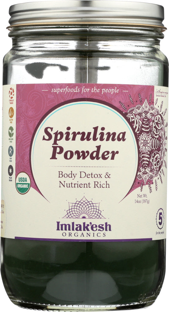 IMLAKESH ORGANICS: Spirulina Powder Organic, 14 oz