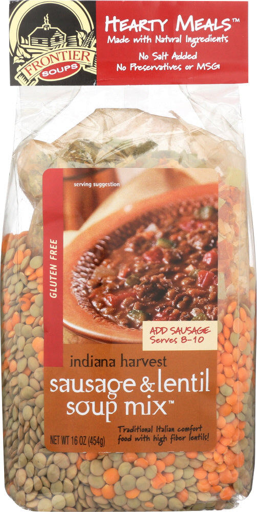 FRONTIER SOUP: Indiana Harvest Sausage Lentil Soup. 16 oz