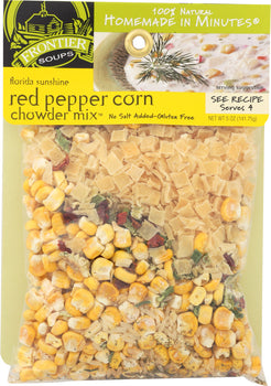 FRONTIER SOUPS: Homemade in Minutes Florida Sunshine Red Pepper Corn Chowder Mix, 5 oz