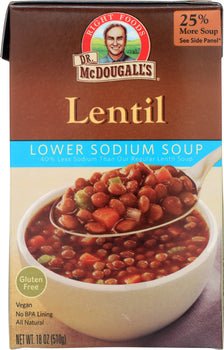 DR. MCDOUGALL'S: Lower Sodium Soup Lentil, 18 oz