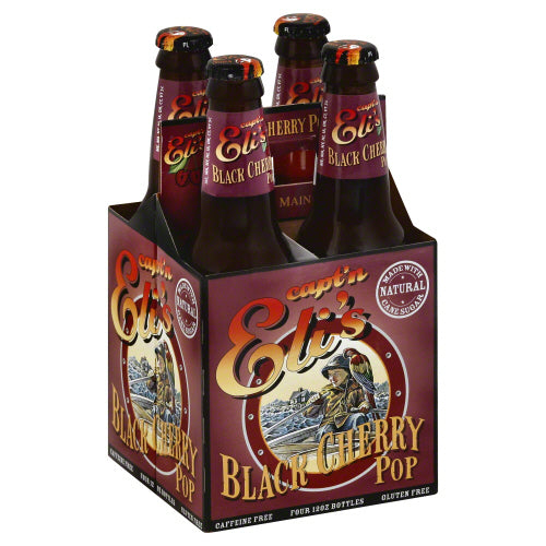 CAPTAIN E: Black Cherry Soda 4pk, 48 oz