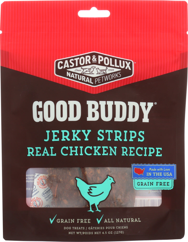 CASTOR & POLLUX: Good Buddy Jerky Strips Real Chicken Recipe, 4.5 oz