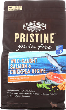 CASTOR & POLLUX: Pristine Grain Free Wild Caught Salmon & Chickpea Recipe, 4 lb