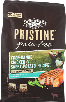 CASTOR & POLLUX: Pristine Free-Range Chicken & Sweet Potato Recipe With Raw Bites, 10 Lb