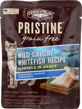 CASTOR & POLLUX: Cat Food Can Pristine Grain Free Whitefish Morsel, 3 oz