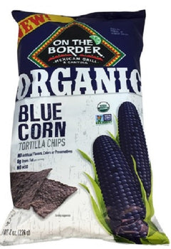 ON THE BORDER: Chips Tortilla Blue Corn, 8 oz