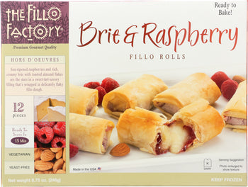 FILLO FACTORY: Brie and Raspberry in Fillo Rolls, 8.75 oz