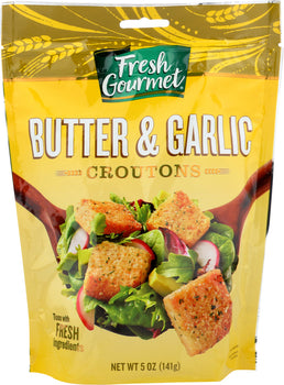 FRESH GOURMET: Butter and Garlic Croutons (1 pack), 5 oz