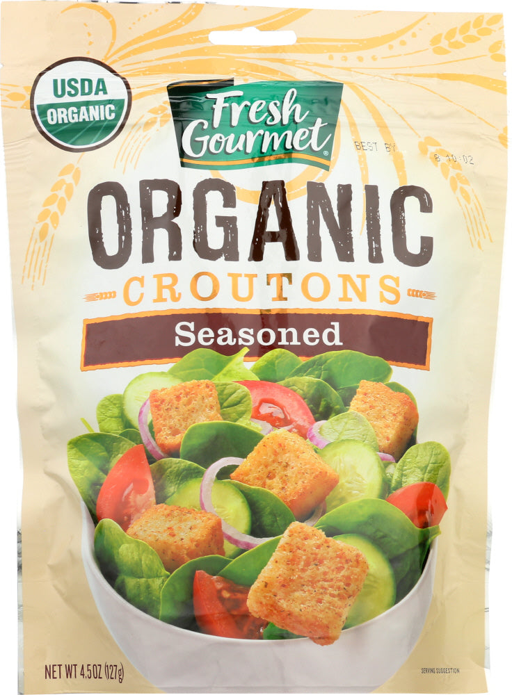 FRESH GOURMET: Organic Seasoned Croutons, 4.5 Oz