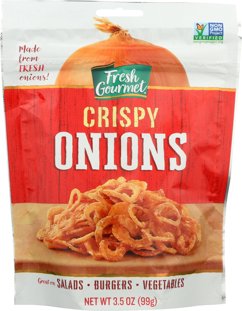 FRESH GOURMET: Crispy Onions Lightly Salted, 3.5 Oz