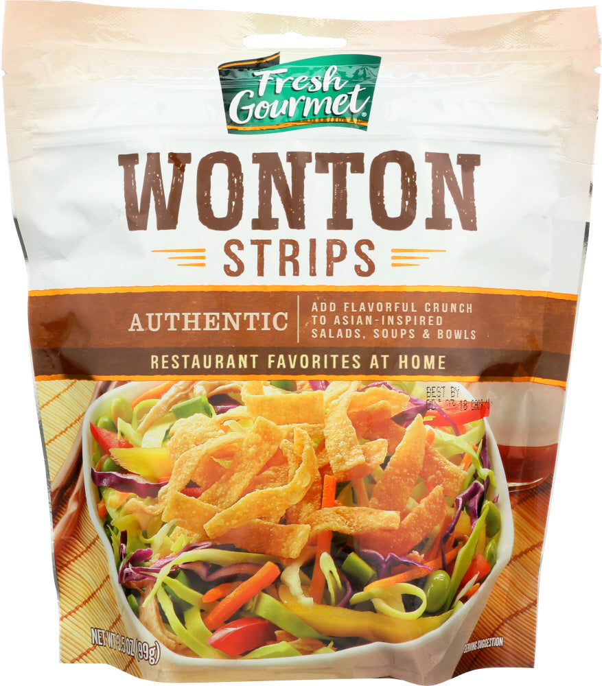 FRESH GOURMET: Wonton Strips Authentic, 3.5 Oz