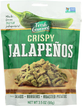 FRESH GOURMET: Crispy Jalapeno Lightly Salted, 3.5 Oz