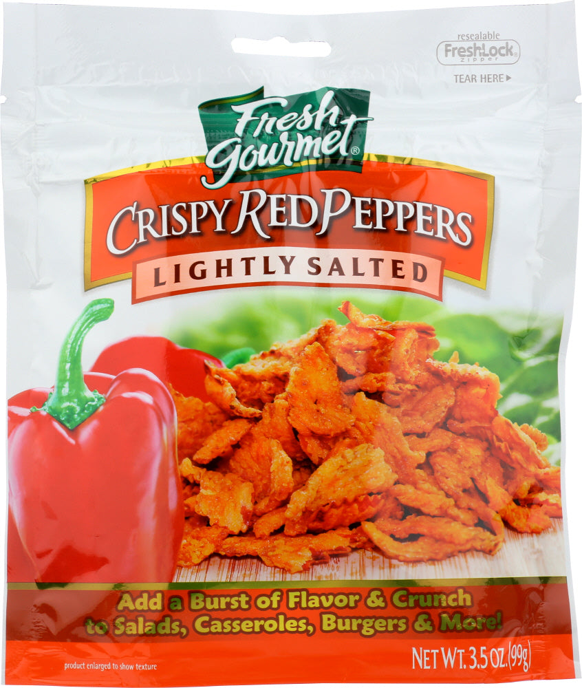 FRESH GOURMET: Crispy Red Peppers Lightly Salted, 3.5 Oz