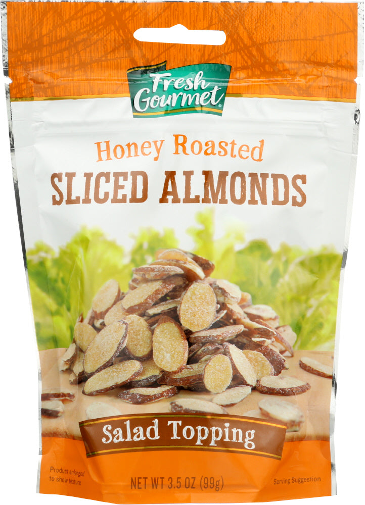 FRESHGOURMET: Sliced Almonds Honey Roasted, 3.5 oz