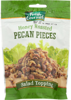 FRESH GOURMET: Pecan Pieces Honey Roasted, 3.5 Oz