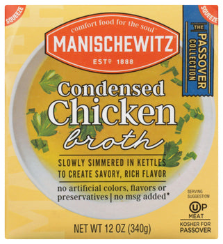 MANISCHEWITZ: Broth Chicken Condensed, 12 fo