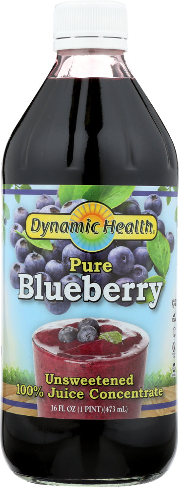 DYNAMIC HEALTH: Juice Blueberry Concentrate Pure, 16 fo