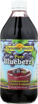 DYNAMIC HEALTH: Juice Blueberry Concentrate Pure, 16 fo