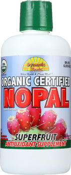 DYNAMIC HEALTH: Organic Certified Nopal Superfruit Juice Blend, 33.8 Oz