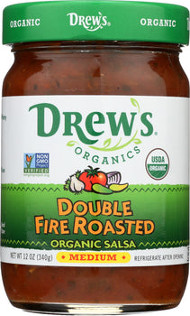 DREWS ALL NATURAL: Organic Double Fire Roasted Salsa, 12 oz