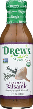 DREW'S: All Natural Dressing & Quick Marinade Rosemary Balsamic, 12 oz