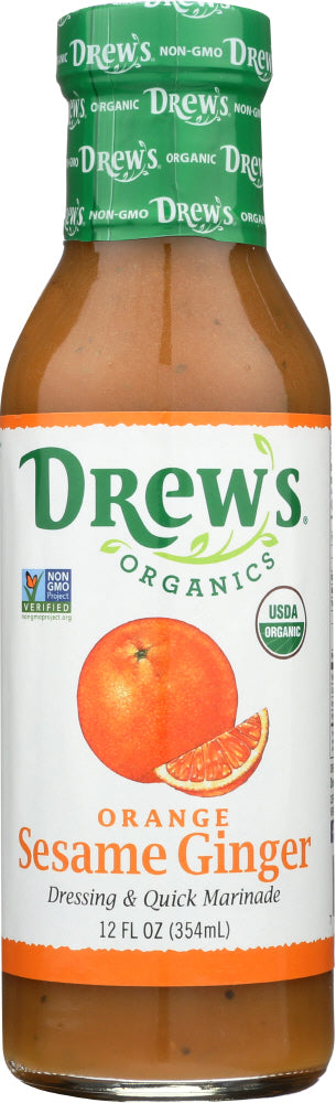 DREW'S: All Natural Dressing & Quick Marinade Sesame Orange, 12 oz