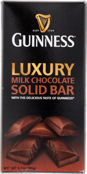 GUINNESS: Luxury Milk Chocolate Solid Bar, 3.17 oz