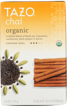 TAZO: Organic Chai Black Tea 20 Tea Bags, 1.9 oz