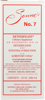 SONNE'S: Detoxificant No. 7, 32 Oz