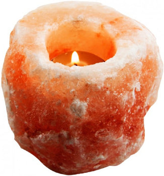 EVOLUTION SALT: Tealight Candle Holder Himalayan Crystal Salt, 1 ea