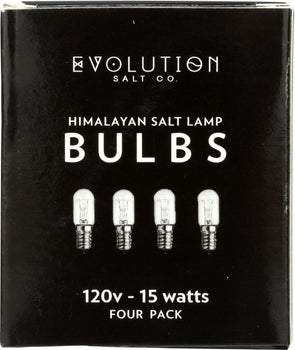 EVOLUTION SALT: Himalayan Salt Lamp Bulbs 15 Watts, 4 pack