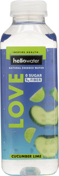 HELLOWATER: Love, Cucumber Lime Water, 16 oz