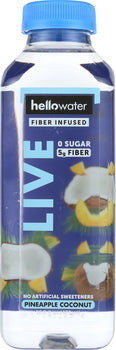 HELLOWATER: Water Pineapple Coconut Live, 16 oz