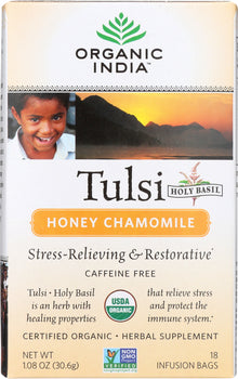 ORGANIC INDIA: Tea Tulsi Honey Chamomile, 18 bg