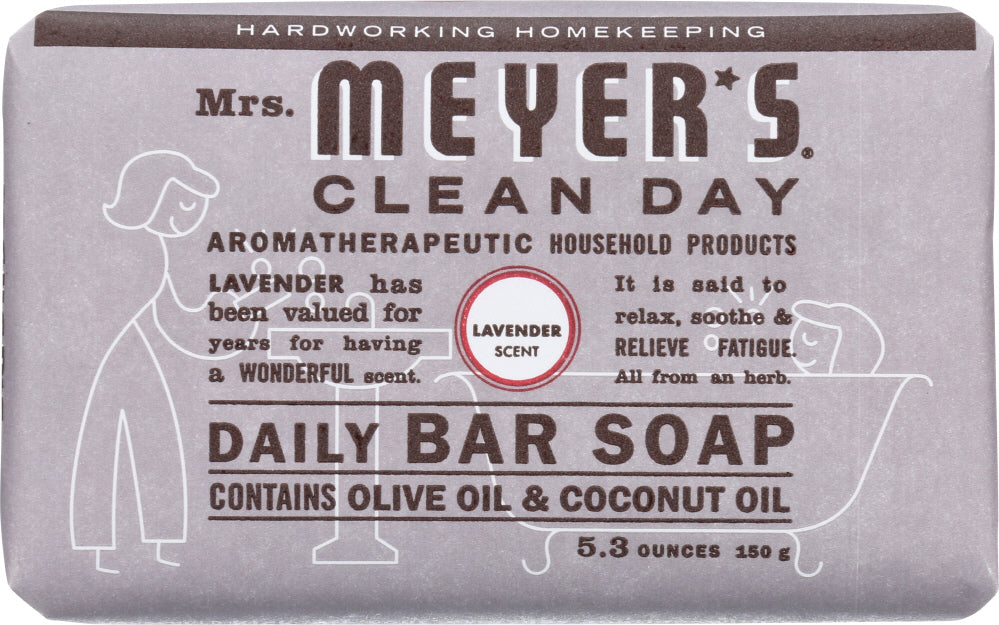 MRS. MEYER'S: Clean Day Daily Bar Soap Lavender Scent, 5.3 oz