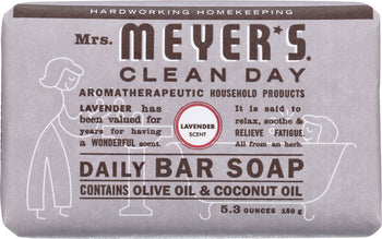 MRS. MEYER'S: Clean Day Daily Bar Soap Lavender Scent, 5.3 oz