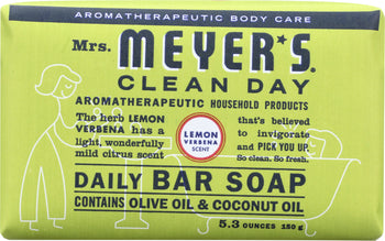 MRS MEYER'S CLEAN DAY: Daily Bar Soap Lemon Verbena, 5.3 oz