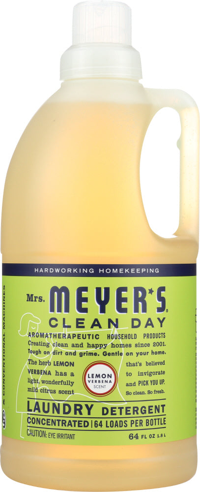 MRS. MEYER'S: Clean Day Laundry Detergent Lemon Verbena Scent, 64 oz