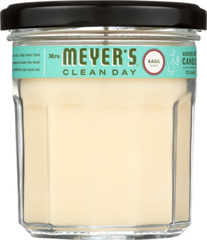 MRS MEYERS CLEAN DAY: Scented Soy Candle Basil Scent, 7.2 oz