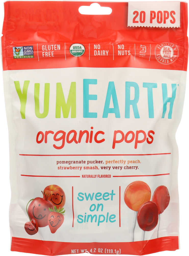 YUMEARTH ORGANICS: Assorted Organic Pops 20+ Pops, 4.2 oz