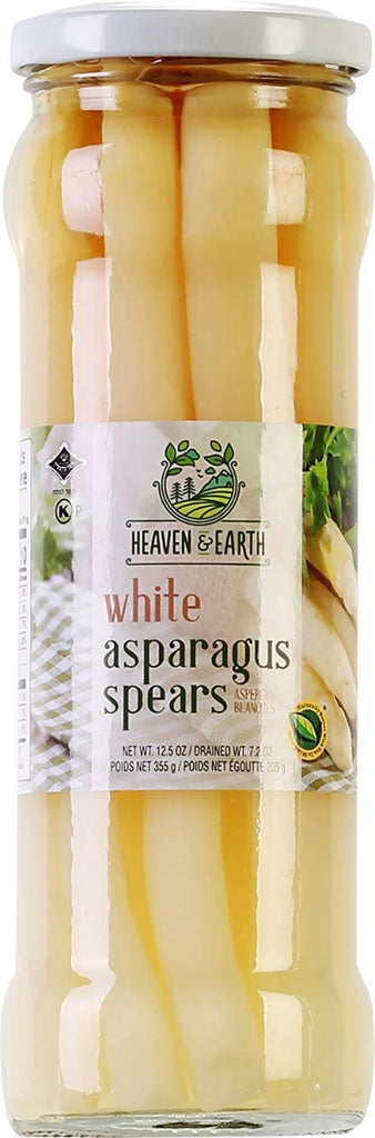 HEAVEN AND EARTH: White Asparagus Spears, 12.5 oz