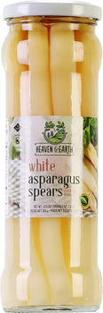 HEAVEN AND EARTH: White Asparagus Spears, 12.5 oz