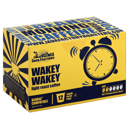 JAVA FACTORY: Coffee Light Roast Wakey Wakey, 12 pc